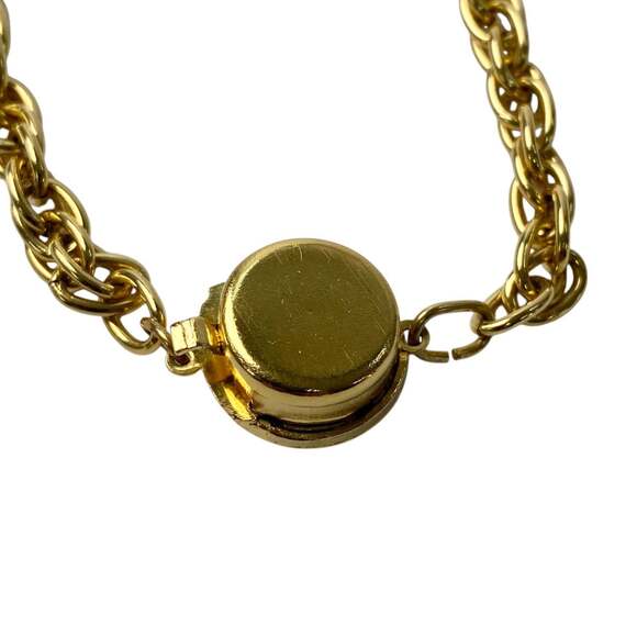 CHANEL Vintage Gold Logo Necklace